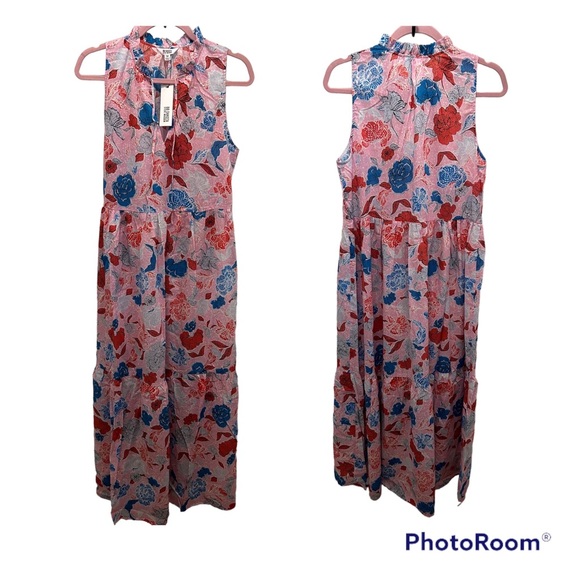 BB Dakota Steve Madden Maxi Dress Floral Sleeveless Pink Tropic of the Day NWT - Picture 2 of 5